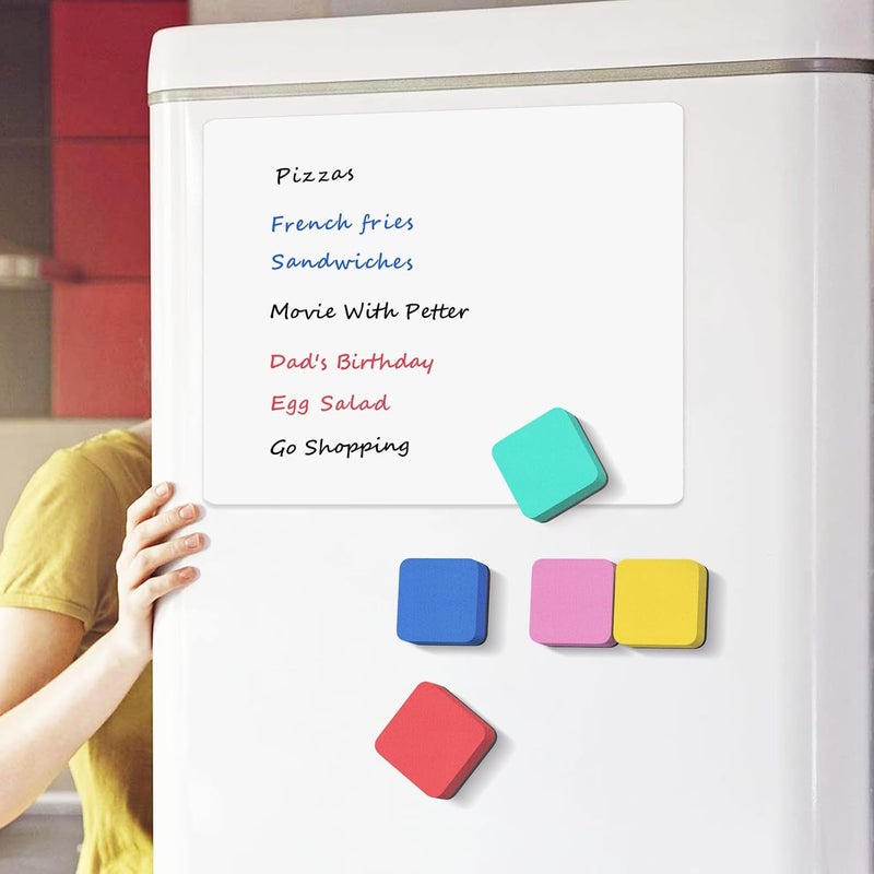 MaxGear Dry Erase Erasers, 36 Pack Magnetic Whiteboard Dry Erasers for Classroom, Mini Whiteboard Cleaning Pads, Chalkboard Wiper Teacher Supplies for School, Office, Home, 6 Color Set, 2 x 2 Inch - Image 5